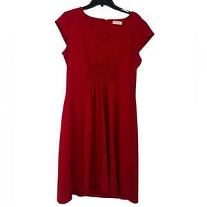 Calvin Klein Vibrant Red Midi Dress